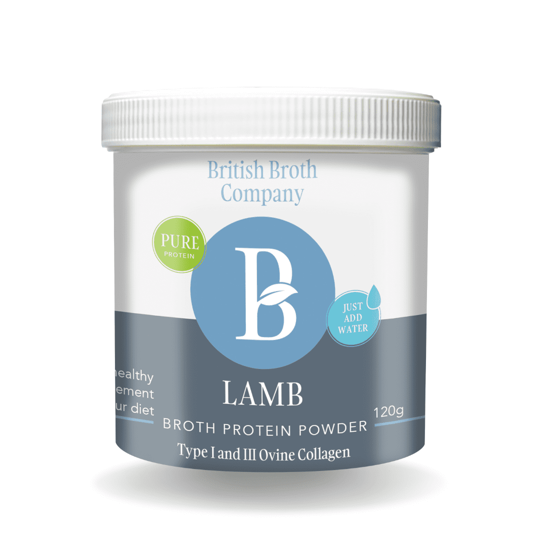 dehydrated lamb broth hero image Lamb Broth | 120g pot and scoop - Image 1