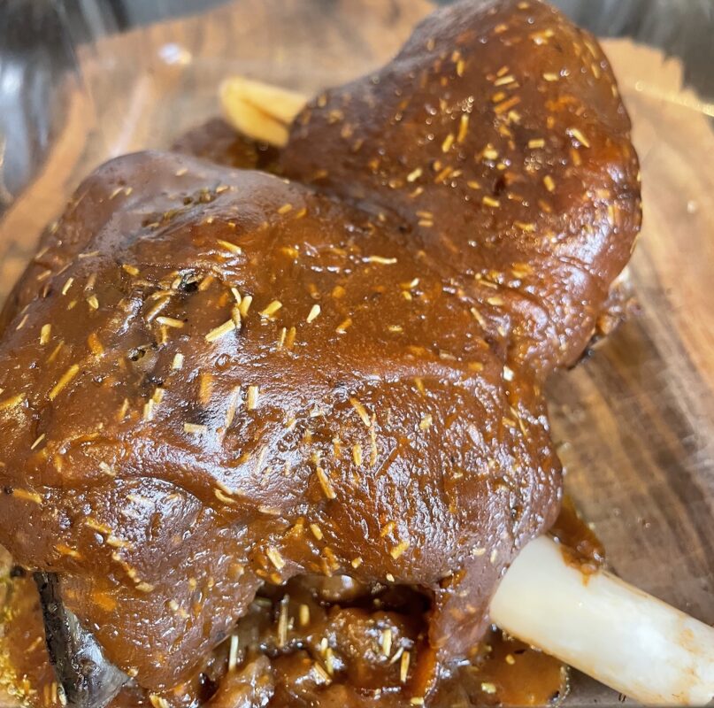 Aged Port with Bone Broth Lamb Shanks